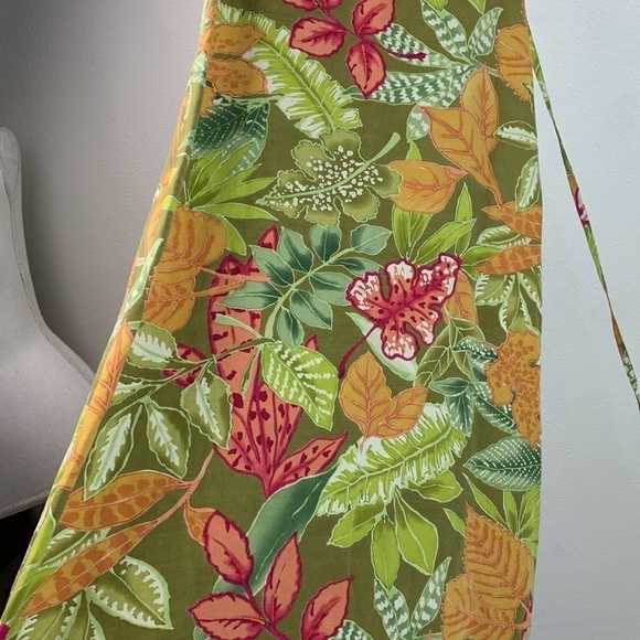 Prusser’s silk tropical sleeveless tie back midi / maxi length resort dress EUC - Picture 6 of 7